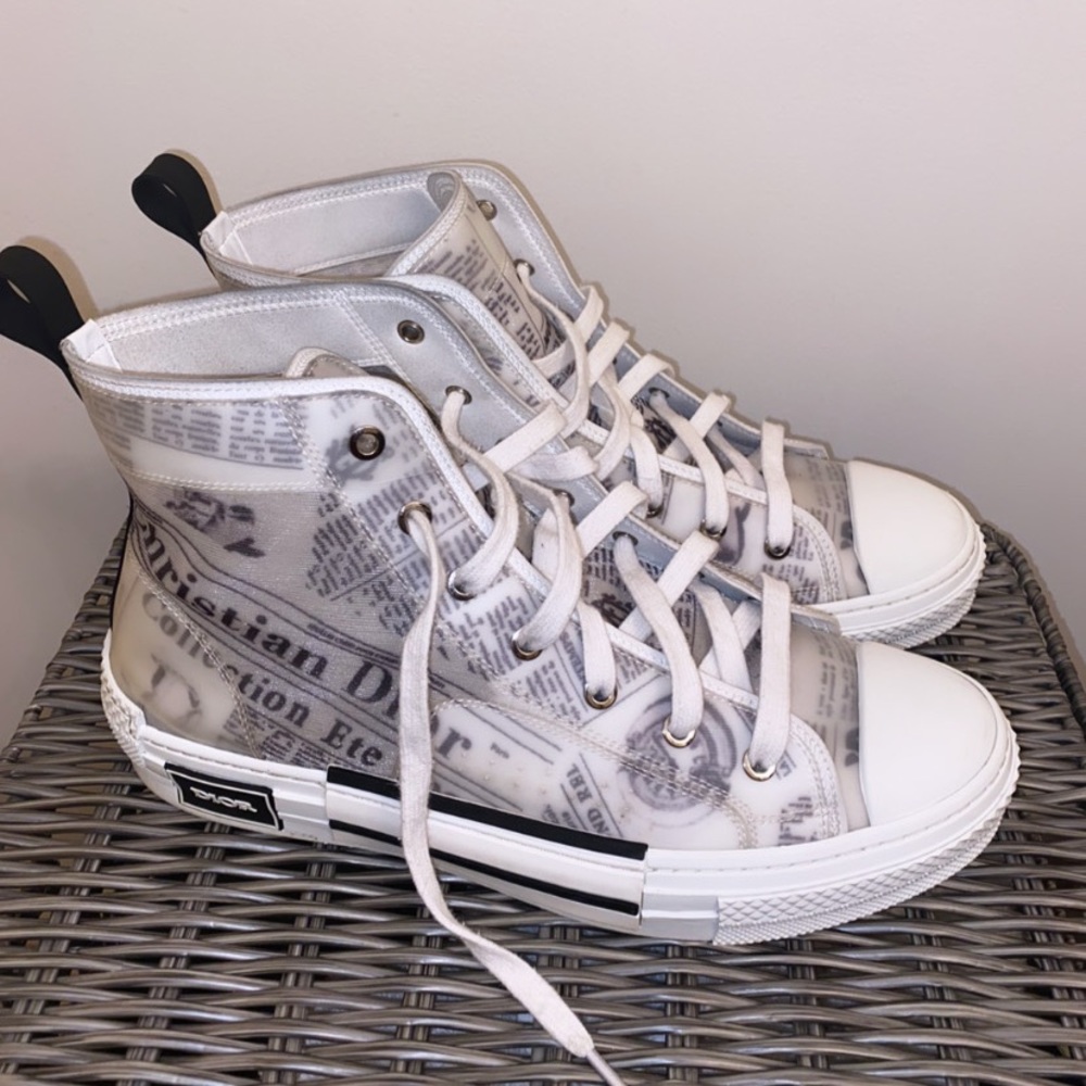 Dior B23 High Top Daniel Asham Newspaper - Picture 3 of 4